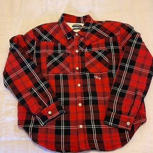 Flannel Down Shirt Jacket: Red Plaid, Sold-out Online.